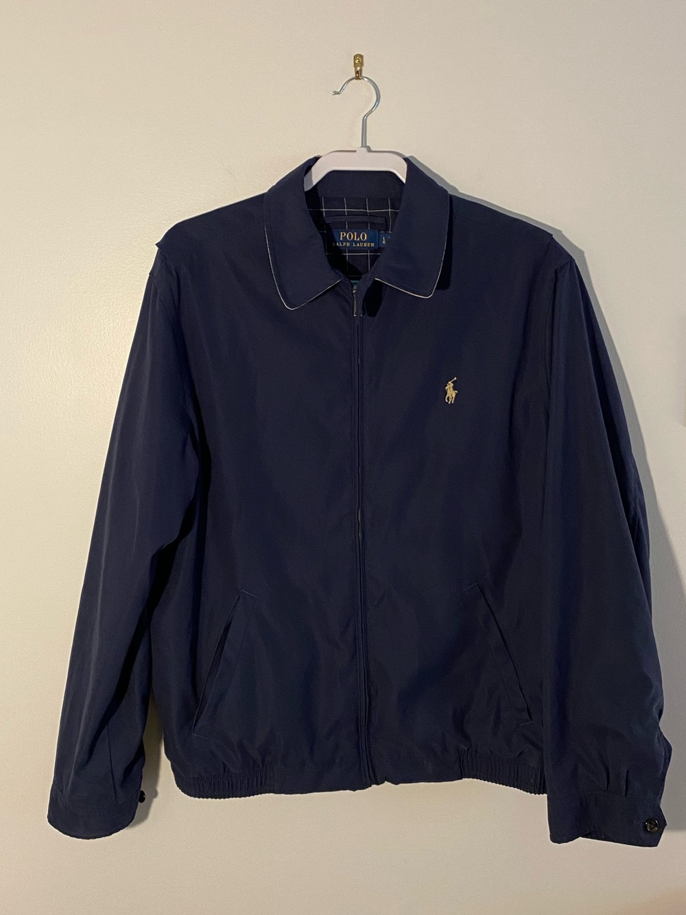Polo Ralph Lauren Men’s Jacket L Navy Full Zip Logo Classic Casual